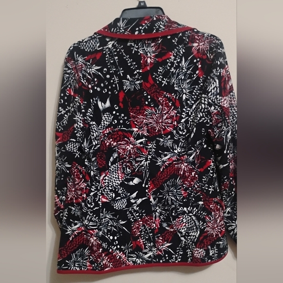 Women's Harve'Benard by Benard Holtzman Multicolor Blazer/Jacket Size: 10 - Picture 7 of 11